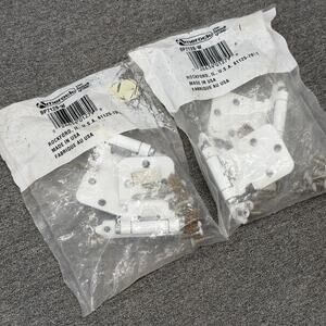 Amerock BP7128-W White 3/8" Inset Self-Closing Cabinet Hinges 2 Packs USA MADE